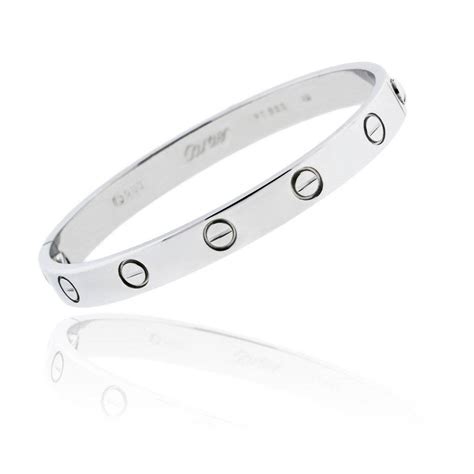 cartier platinum love bracelet|cartier silver love bracelet price.